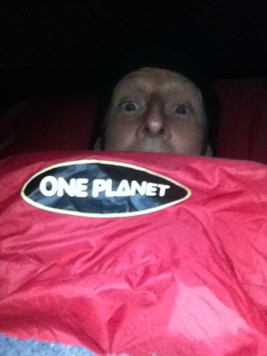 It was very cold at the avondale tavern - lucky I was still on the planet to feel the warmth from my new one planet sleeping bag