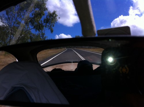 the rear vision mirror - the long rd behind me