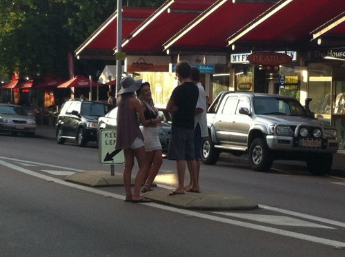 the pace in darwin is so crazy n cruse in the middle of the street