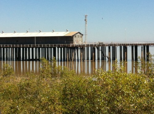 the jetty at derby- 2nd biggest tides in the world