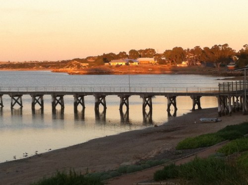 sunsett at streaky bay jetty